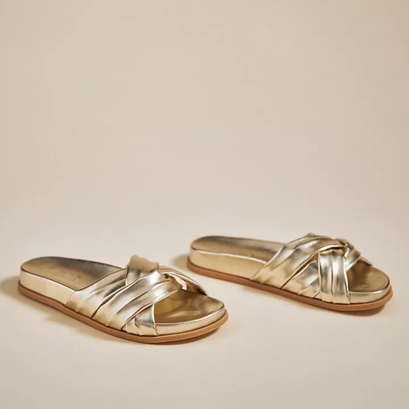 Anthropologie Gold Sandals - Picture 3 of 6